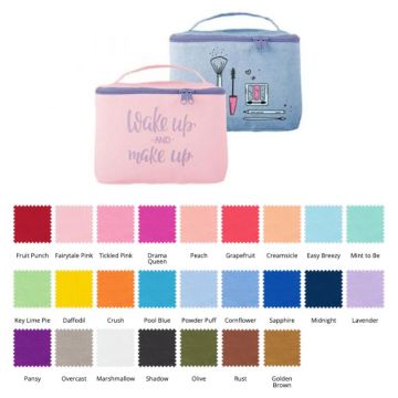 Colored Cotton Toiletry Bag